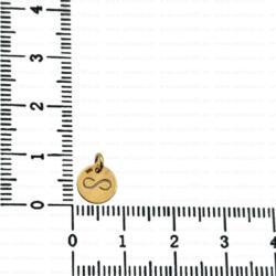 NASSIA Link din aur 14k - pentru colier - banut cu infinit decupat si za sudata (300123-12)