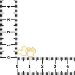 NASSIA Link din aur 14k - pentru bratara - soricei desene animate (130824-08)