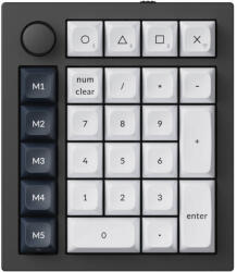 Keychron Q0 Max RGB vezeték nélküli numerikus billentyűzet, piros kapcsoló (fekete) [Q0M-M1] (Q0M-M1) - blacktip