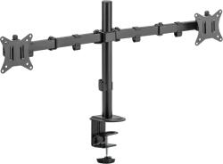 SBOX LCD-352/2-2 17"-32" LCD TV/Monitor Asztali Tartó Kar - Fekete - 2 Kijelző