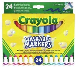 Crayola Crayola: Tompahegyű, lemosható filctoll - 24 db-os (58-6570)