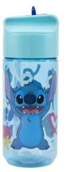 Stor Lilo és Stitch Palm Hydro műanyag szívószálas kulacs - 430 ml (JVL-STF75036)