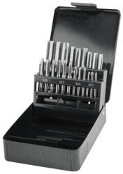 Extol PREMIUM 29301 menetfúró klt. , kézi, fém dobozban; 21db, M3, 4, 5, 6, 8, 10, 12, jó minőségű szénacél, hajtóvas nélkül ( 29301 ) (29301)