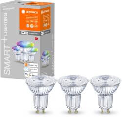 OSRAM Smart Spotlámpa készlet, 3 db, Wi-Fi, GU10, 5W (40W), 350 lm, Dimmelhető, Fehér és színes fény, Amazon Alexa/Google Asszisztens kompatibilis