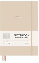 Shkolyaryk Publishing House Jegyzetfüzet, A5, kockás, 96 lap, puhafedeles, SHKOLYARYK "Genius", Latte (SB7109K) - hazunktajan