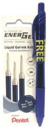 Pentel Zseléstollbetét csomag, 0, 35 mm, PENTEL"EnerGel LR7", ajándék zseléstollal, kék (PENLR73CPR) - hazunktajan