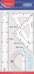 Maped Vonalzókészlet, nagy, műanyag, 4 darabos, MAPED "Start (IMA242830) - hazunktajan