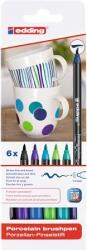 edding Ecsetirón készlet, porcelánra, EDDING "4200 Cool color", 6 különböző szín (TED4200C) - hazunktajan