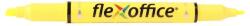 FlexOffice Szövegkiemelő, 1, 0/4, 0 mm, kétvégű, FLEXOFFICE "HL01", sárga (FOHL01S) - hazunktajan