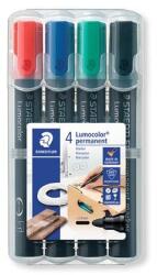 STAEDTLER Alkoholos marker készlet, 2 mm, kúpos, STAEDTLER "Lumocolor® 352", 4 különböző szín (TS352WP4) - hazunktajan