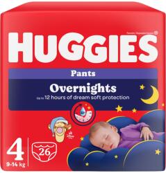 Huggies Overnights éjszakai bugyipelenka, 4-es méret, 9-14 kg, 26 db