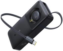 Baseus Powerbank 10000mAh, Baseus Free2Pull, 30W, USB-C, integrált kábel, fekete (P10073701123-00)