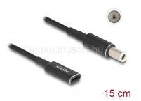 Delock Laptop töltőkábel adapterkábel USB Type-C anya - Dell 7, 4 x 5, 0 mm apa ott 15 cm (DL60037) (DL60037)