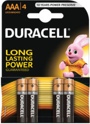 Duracell alkáli elem AAA 1, 5V 4 darabos (Basic) (MN2400 B4 mikro)