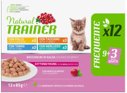 Natural Trainer 24x85g Natural Trainer Kitten & Young nedves macskatáp vegyesen