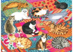 Galison 82510 - Lounging Cats - 1000 db-os puzzle (82510)