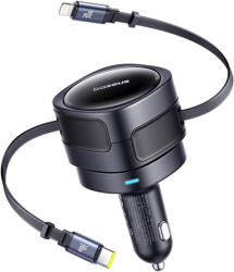 Baseus Enjoyment Max autós töltő C+L Baseus kábelekkel 60W fekete