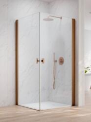 Radaway Nes Brushed Copper KDD I szögletes szálcsiszolt réz zuhanykabin, 80x100 cm, balos (10021080-93-01L+10021100-93-01R)