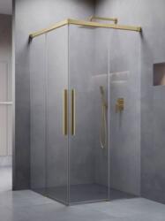 Radaway Idea 8 QL Brushed Gold KDD szögletes szálcsiszolt arany zuhanykabin 80B+120J (10590080-99-01L+10590120-99-01R)