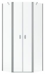 Radaway Nes Brushed Nickel PTD szögletes szálcsiszolt króm zuhanykabin 100x100 (10051000-91-01+10051100-91-01)