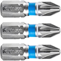 Fortum behajtóhegy PZ1x 25 mm, S2 acél (3 db)