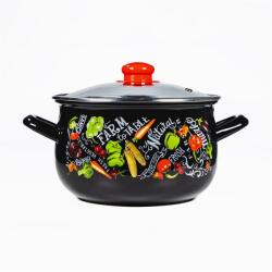 TOO BELLY FARM BLACK 4.8L 22cm lábas (fazék) üveg fedővel (467138)
