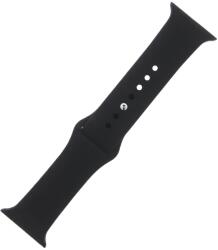 Fusion Apple Watch S1/S2/S3/S4/S5/S6/S7/S8/S9/SE Szilikon Szíj 38/40/41mm - Fekete S/M