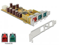 Delock PoweredUSB PCI Express kártya & gt; 1 x 24 V + 2 x 12 V (DL-89655)