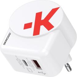 SKROSS 1.302425 USB-A / USB-C Hálózati Töltő Adapter 65 W - Fehér