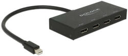 Delock Displayport 1.2-es elosztó 1 x mini Displayport-bemenet & gt; 4 x Displayport-kimenet 4K (DL-87693)