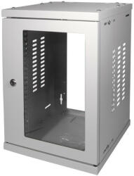 LogiLink Hálózati szekrény / fali állvány 10" , 8U, összeszerelt, szürke (W09Z33G)