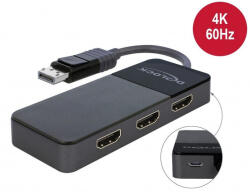 Delock DisplayPort 1.4 elosztó 1 x DisplayPort & gt; 3 x HDMI MST (DL-87770)