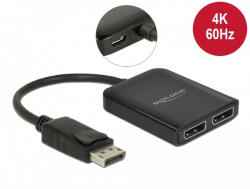 Delock DisplayPort 1.4 elosztó 1 x DisplayPort & gt; 2 x DisplayPort MST (DL-87768)