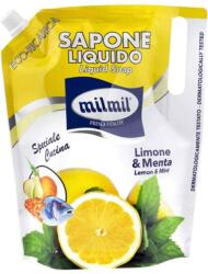 MilMil Sapun lichid rezerva eco cu lamaie & menta, 900ml, Mil Mil