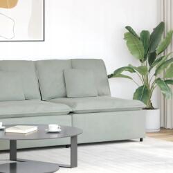 VidaXL Moduláris középső kanapé modul párnákkal világos szürke 100 cm Szürke 4104429 (4104429)