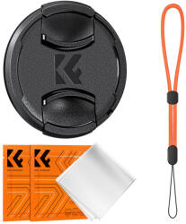 K&F Concept K&F 52MM Lens Caps Kit with K&F LOGO Caps*2+Anti-lost rope*2+vacuum cleaning cloth*1 (SKU.2107)