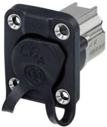 Neutrik NE8FDX-Y6-W D-shape CAT6A panel connector (NE8FDX-Y6-W)