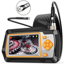 K&F Concept K&F Industrial Endoscope Dual Lens Inspection Camera 5.5mm with Metal Cable and 4.3' IPS Hard Screen, 8 LED Lights Hydro Camera, 20M (GW45.0010)