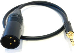 Infinitek L-2E5 microphone cable 4, 6mm, XLR(M) / JACK 3, 5mm TRS (M) 0, 5 m, BLK