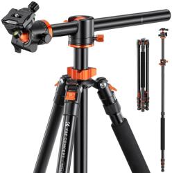 K&F Concept K&F 2.4m Overhead Camera Tripod Transverse Center Column 10kg Load with Detachable Monopod (KF09.086V2)