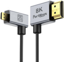 PortKeys 8K HDMI cable A to Micro HDMI D Combo Pack (1m + 0, 3m) (pk-8KHDMI-AtoD-combo)