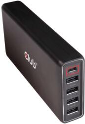 Club 3D Hálózati 4xUSB-A + USB-C Töltő 111 W Fekete