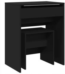 VidaXL Fésülködőasztal székkel, fekete, 60x40x113, 5 cm (848214)