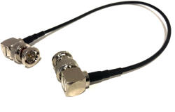 Infinitek L-1.5C2VS flexible SDI kábel 2, 9mm BNC-BNC 0, 5m, BLK, derékszögű (I-15-MR/MR-BLK-05)