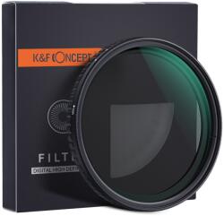 K&F Concept 58MM Nano-X Variable/Fader ND Filter, ND8~ND128, W/O Black Cross (KF01.1325)