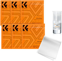 K&F Concept K&F 7 in 1 Cleaning kit, 10*10cm While Vacuum Cleaning Cloth*6 + 30ml Cleaning Liquid (SKU.2009)
