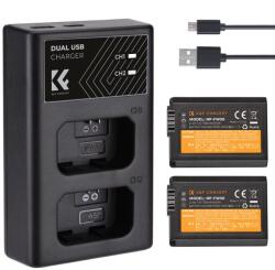 K&F Concept K&F FW50 1030mAh Digital Camera Dual Battery with Dual Channel Charger, for Sony Camera Charger (KF28.0015)