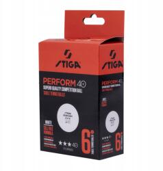 STIGA Asztalitenisz labdák Stiga Perform 3-Star 6 db white Os (BALL PERFORM 3-STAR 6-PACK)