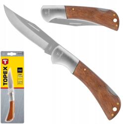 TOPEX Összecsukható Kés Univerzális Acél Penge 8CM Fa Markolat 98Z007 (98Z007)