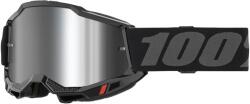 100% Accuri 2 Junior gyerek motocrossz szemüveg fekete, ezüst plexivel